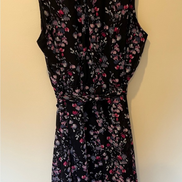Lane Bryant Black and Pink Ruffled Wrap Dress Size 22 - Picture 3 of 7